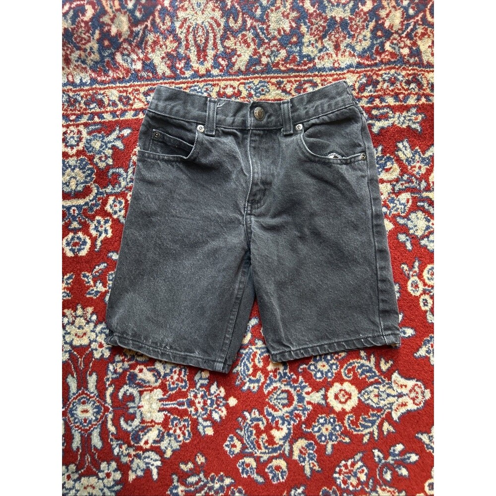 VTG Black Boy's Denim Canyon River Blues Carpenter Jeans Shorts Sz 6 100% Cotton